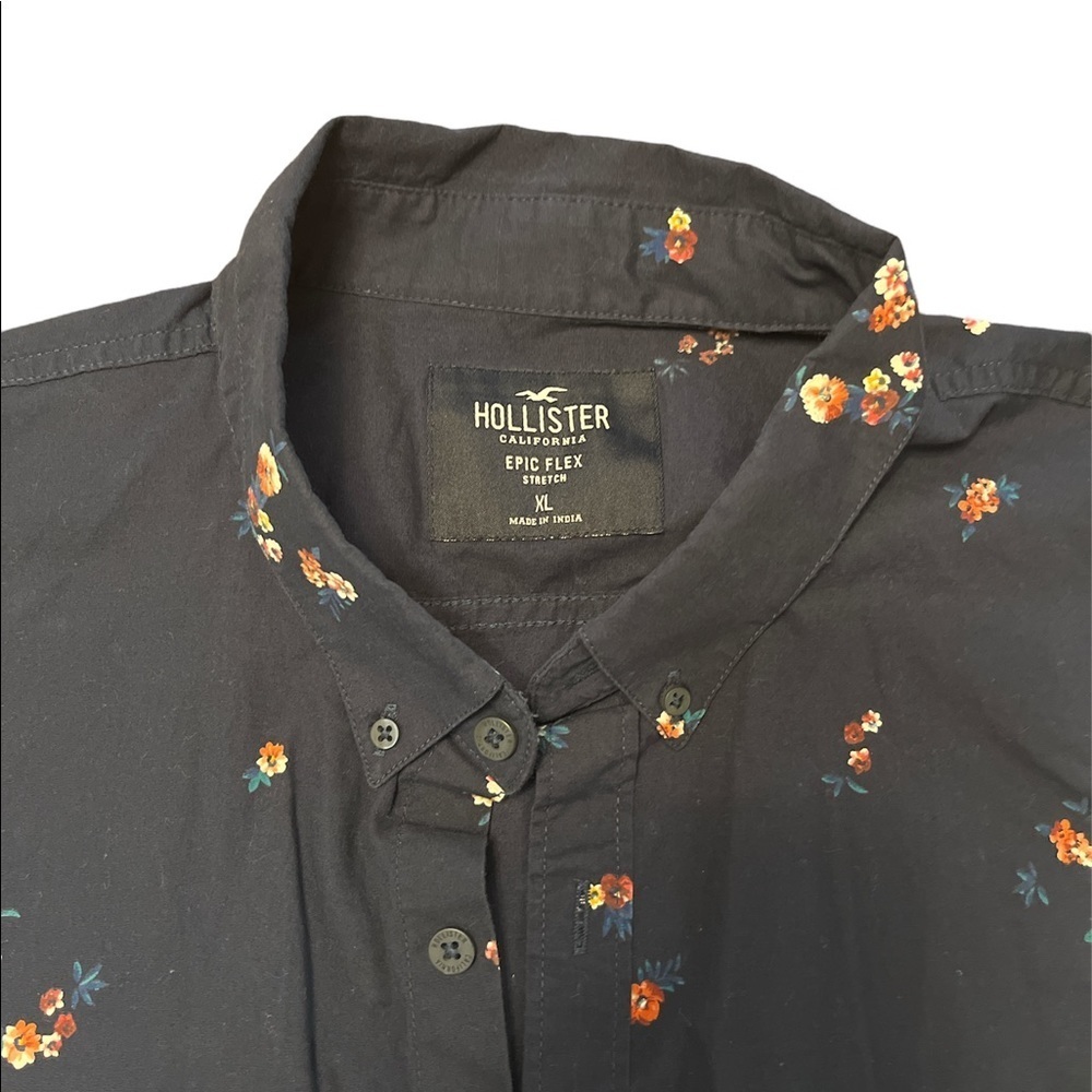 Hollister navy button down